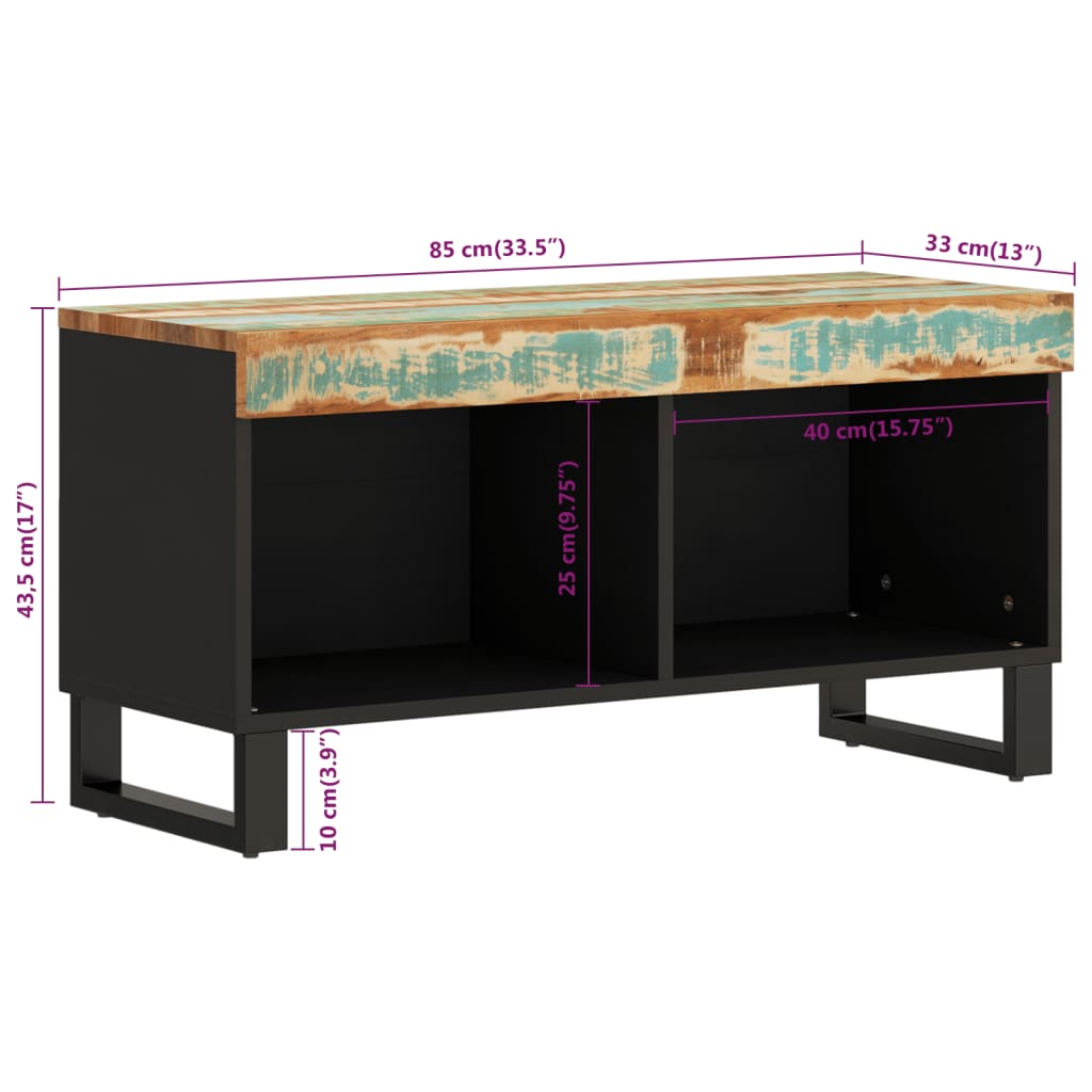 TV Cabinet 85x33x43,5 cm Solid Wood Reclaimed