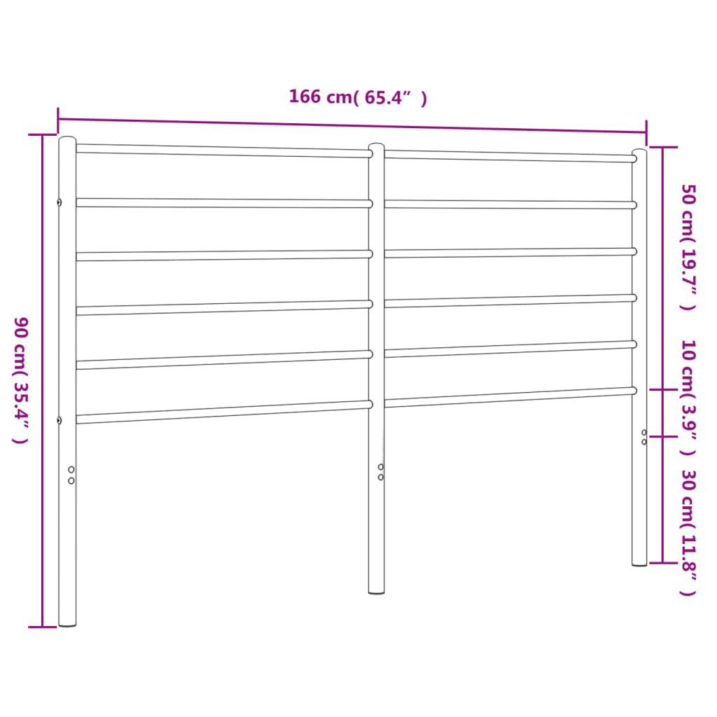 Metal Replace Headboard White 160 cm