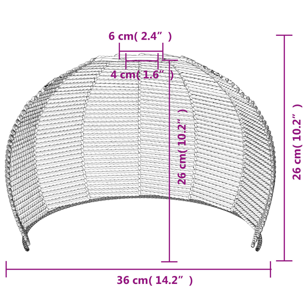 Ceiling Lamp Shade Ø36x26 cm Iron and Paper