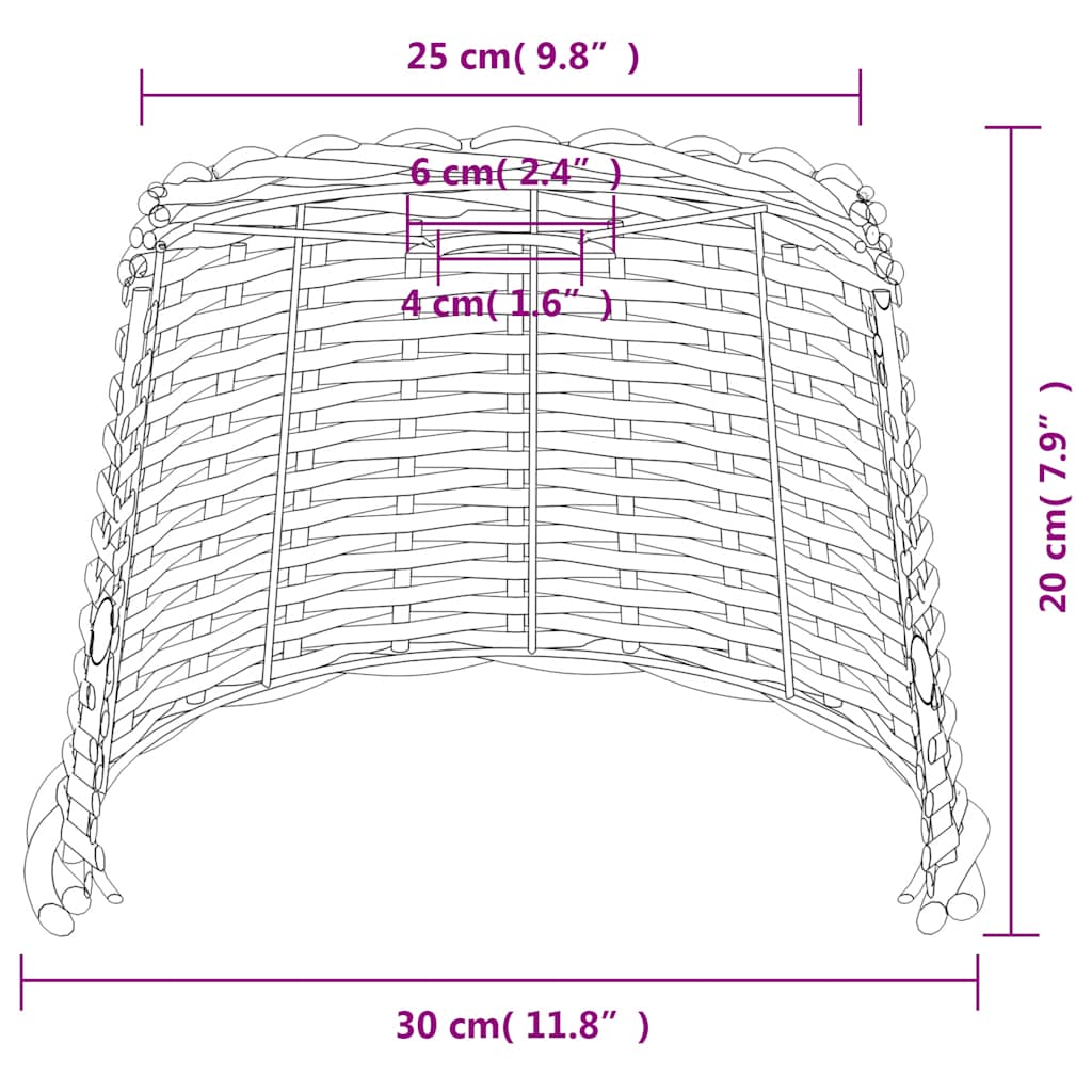 Ceiling Lamp Shade Brown Ø30x20 cm Wicker