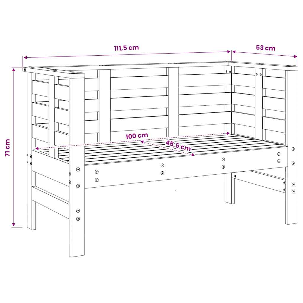 3 Piece Garden Lounge Set Grey Solid Wood Pine