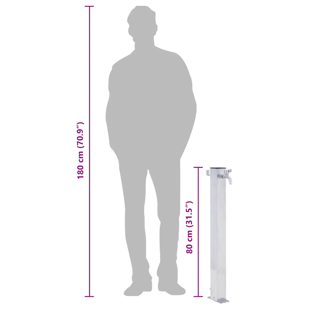 Water Column | Silver | Stainless steel, Polypropylene | Large | Durable