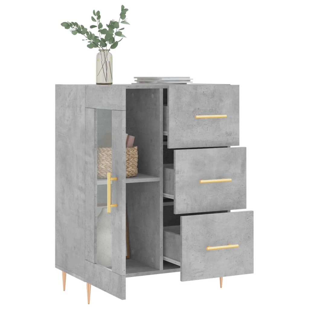 Sideboard Concrete Grey 69,5x34x90 cm Engineered Wood