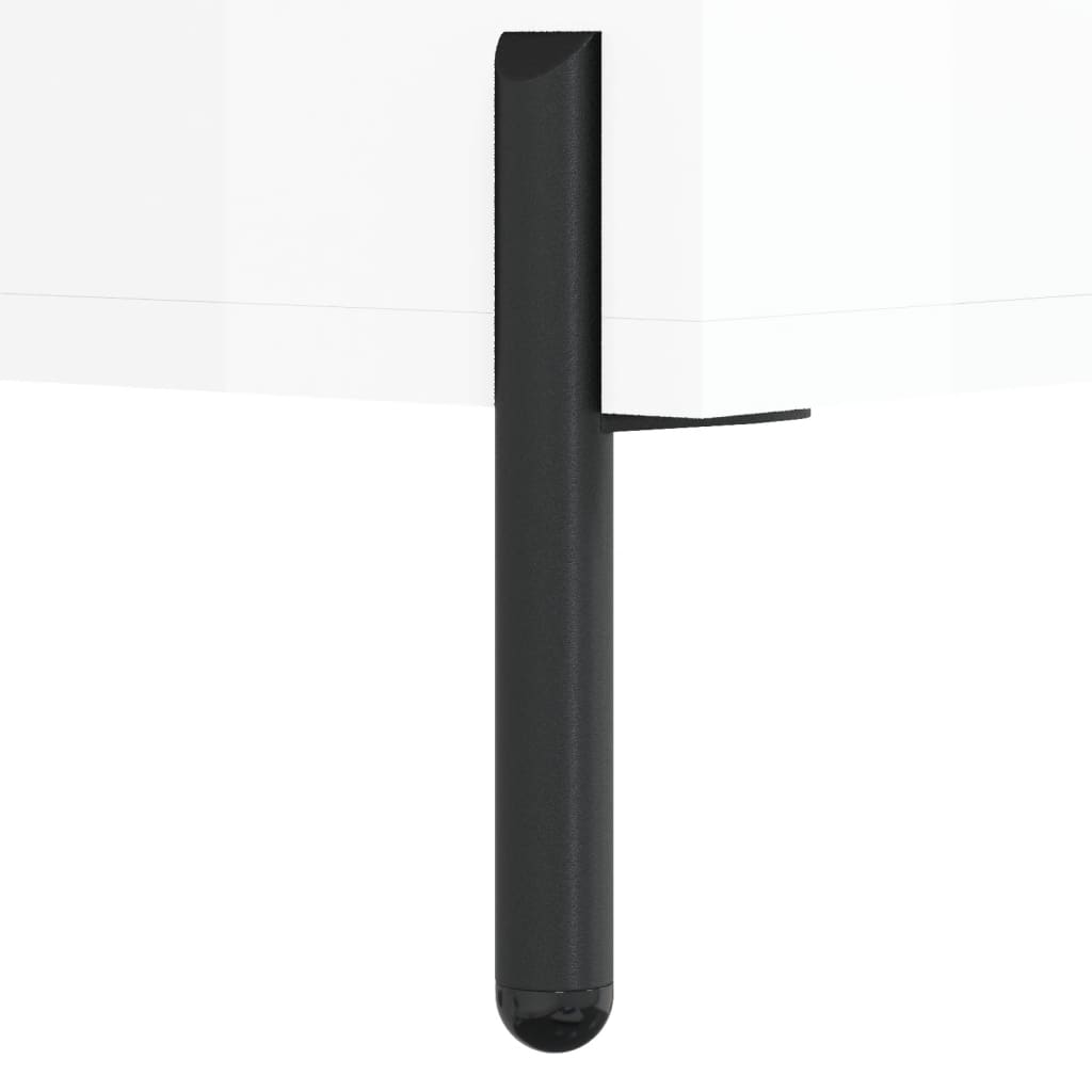 Sideboard High Gloss White 34,5x34x90 cm Engineered Wood
