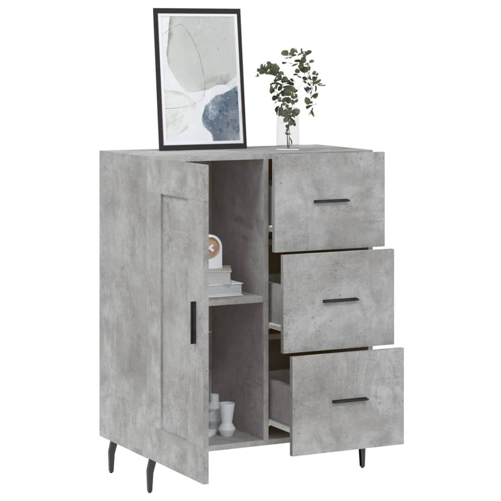 Sideboard Concrete Grey 69,5x34x90 cm Engineered Wood