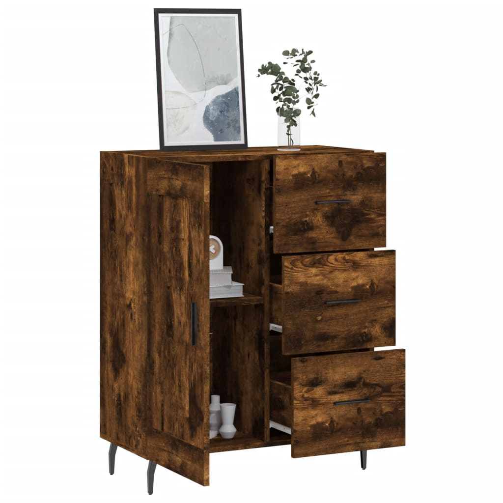 Sideboard Smoked Oak 69,5x34x90 cm Engineered Wood