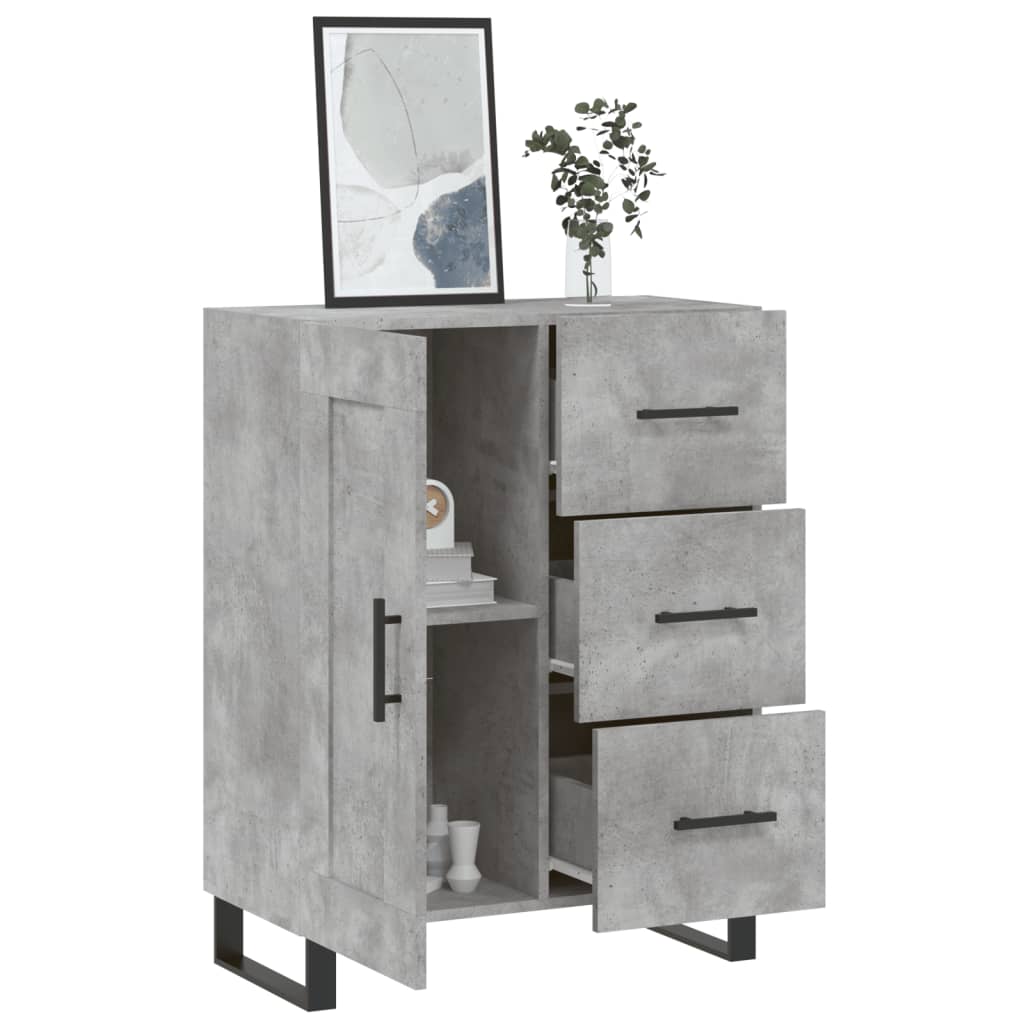 Sideboard Concrete Grey 69,5x34x90 cm Engineered Wood