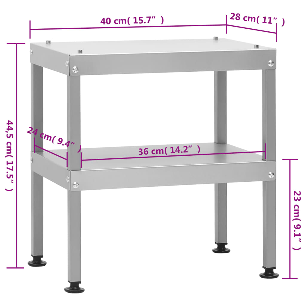 Table for Oven Smoker 40x28x44,5 cm Galvanised Steel