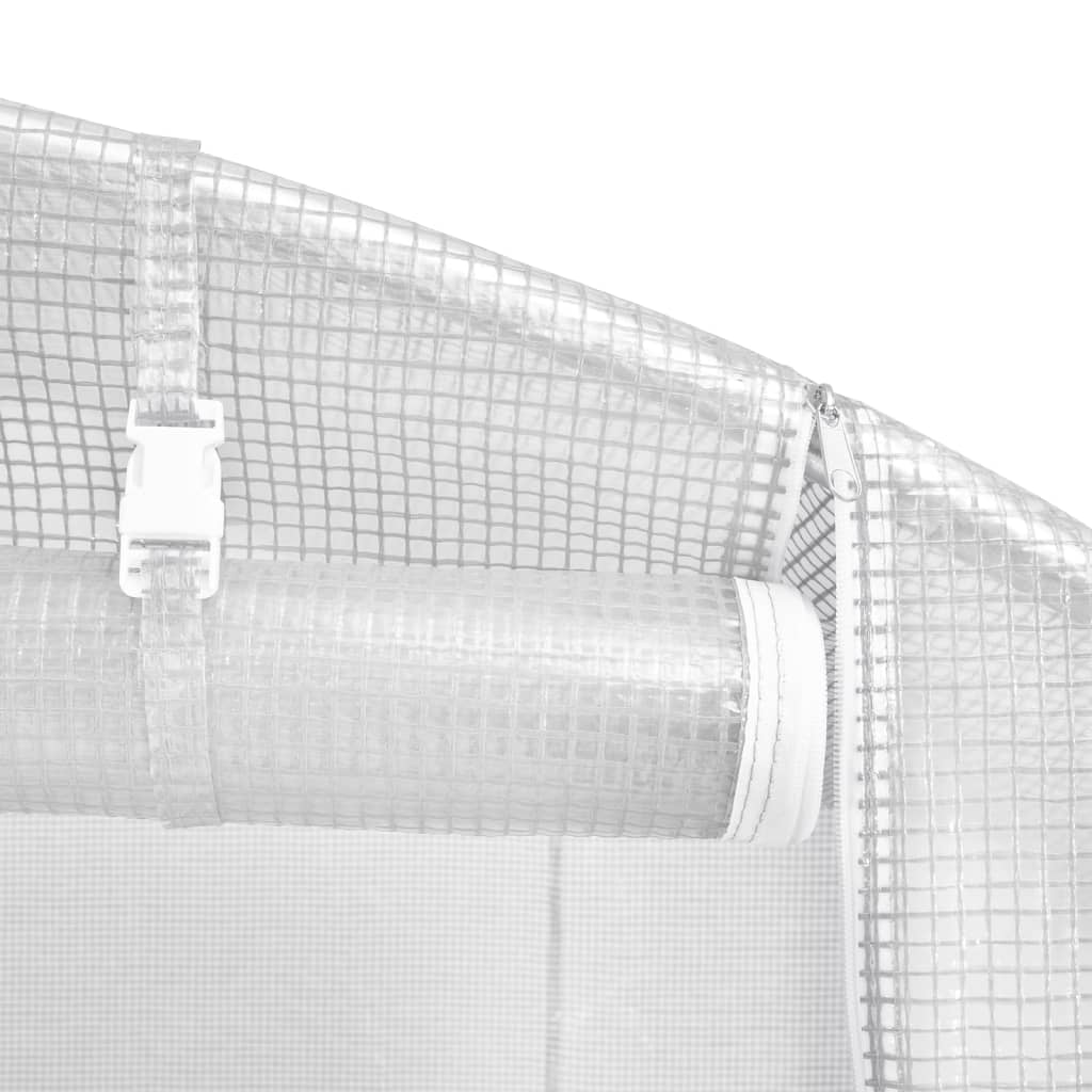 Greenhouse with Steel Frame White 40 m² 8x5x2,3 m