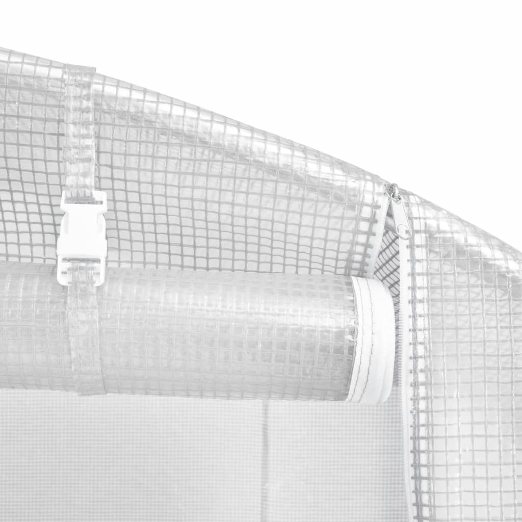 Greenhouse with Steel Frame White 80 m² 16x5x2,3 m