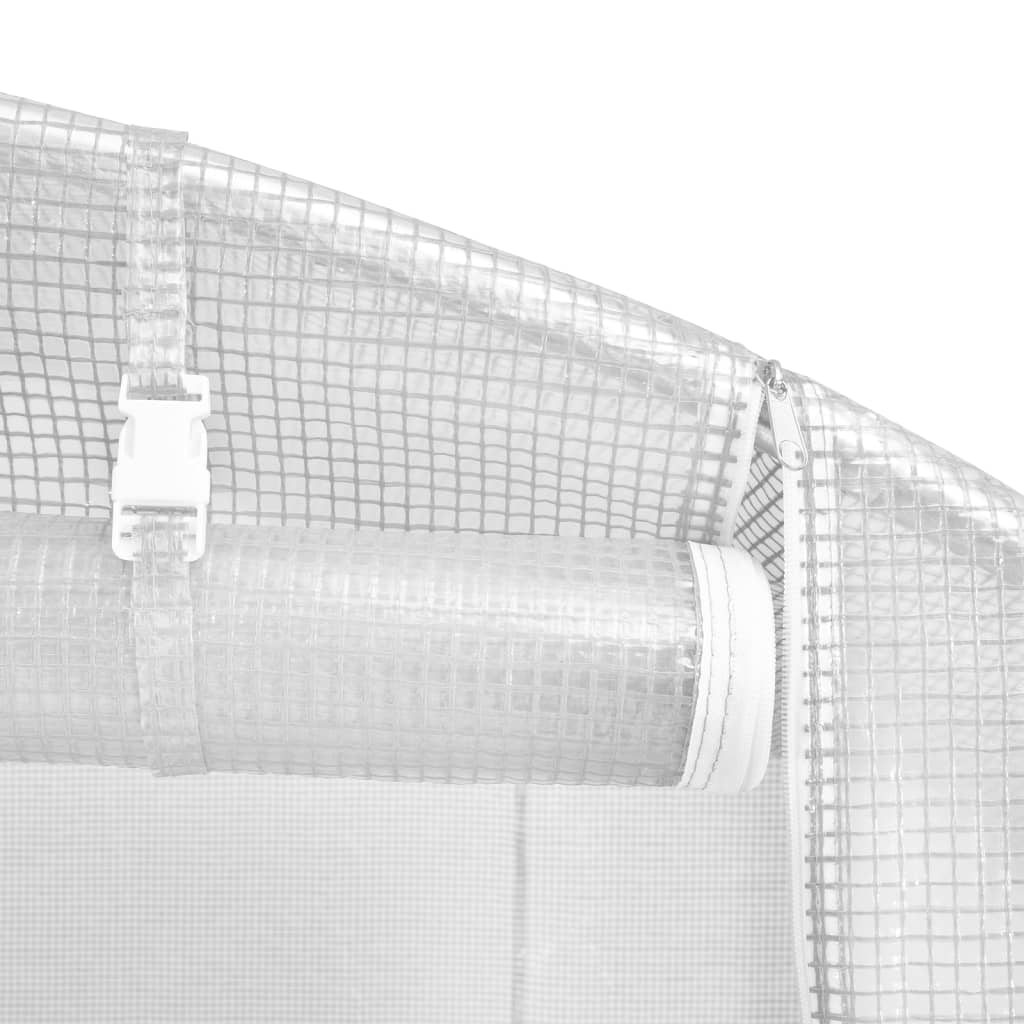 Greenhouse with Steel Frame White 100 m² 20x5x2,3 m