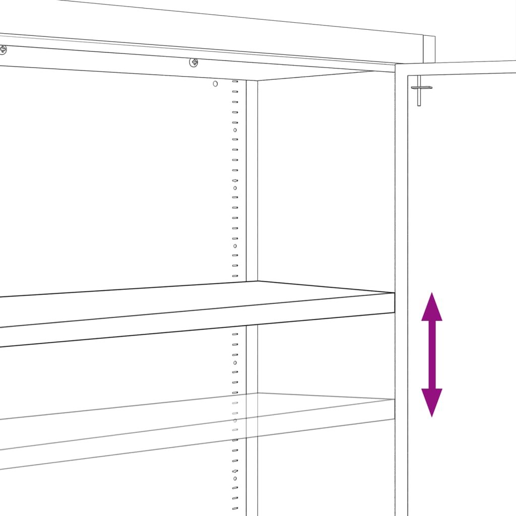 File Cabinet Black 90x40x110 cm Steel