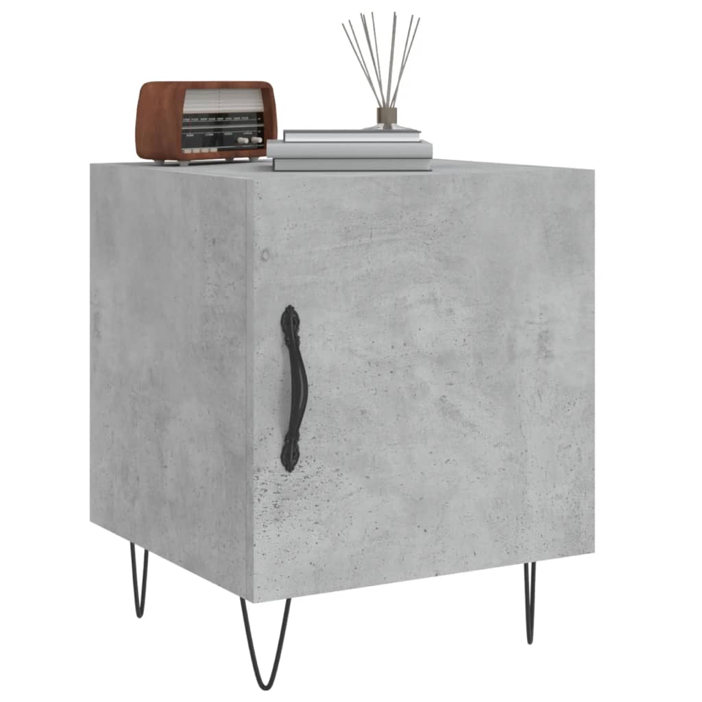 Bedside Cabinets 2 pcs Concrete Grey 40x40x50cm Engineered Wood