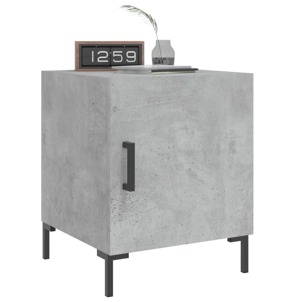 Bedside Cabinets 2 pcs Concrete Grey 40x40x50cm Engineered Wood
