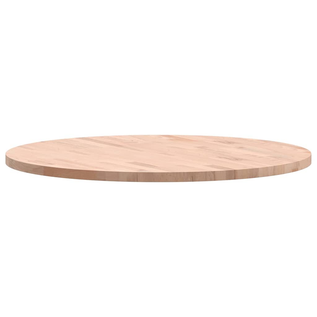 Table Top Ø80x2,5 cm Round Solid Wood Beech