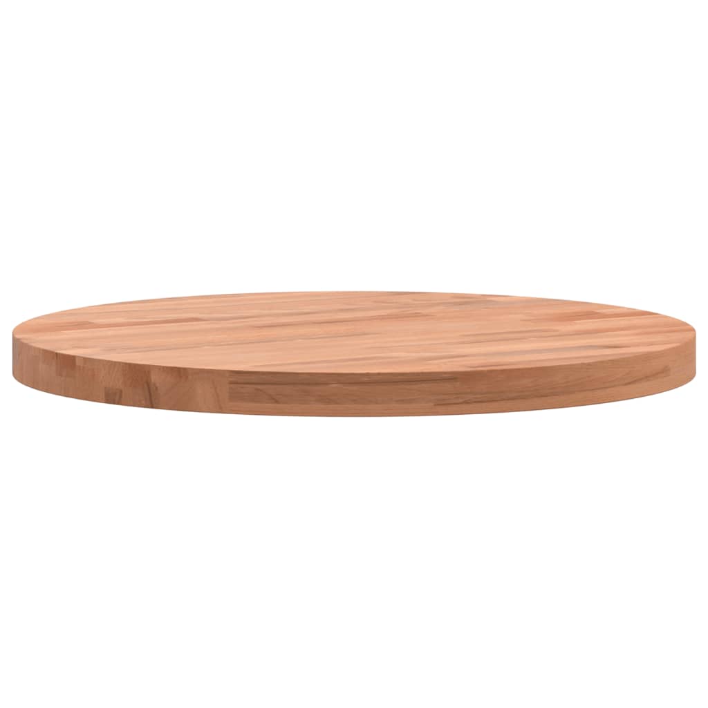 Table Top Ø40x2,5 cm Round Solid Wood Beech