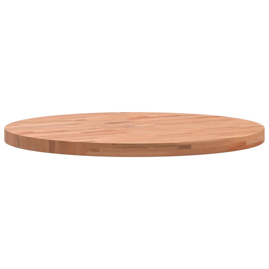 Table Top Ø50x2,5 cm Round Solid Wood Beech