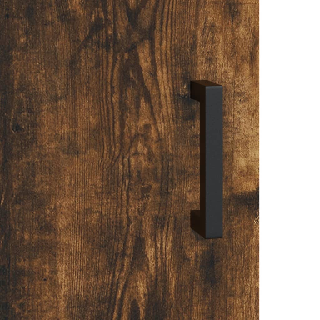 Wall Mounted Cabinet Smoked Oak 69,5x34x90 cm Engineered Wood