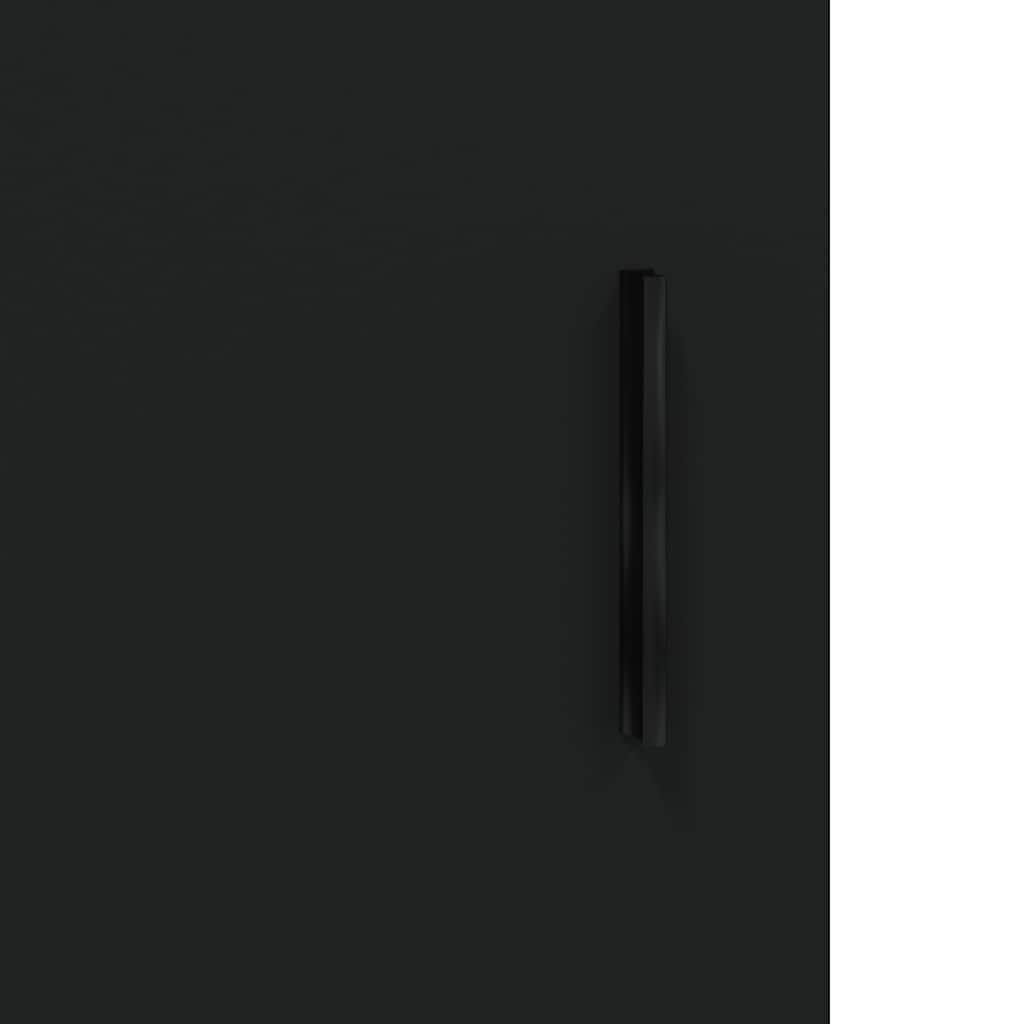 Wall Mounted Cabinet Black 69,5x34x90 cm Engineered Wood