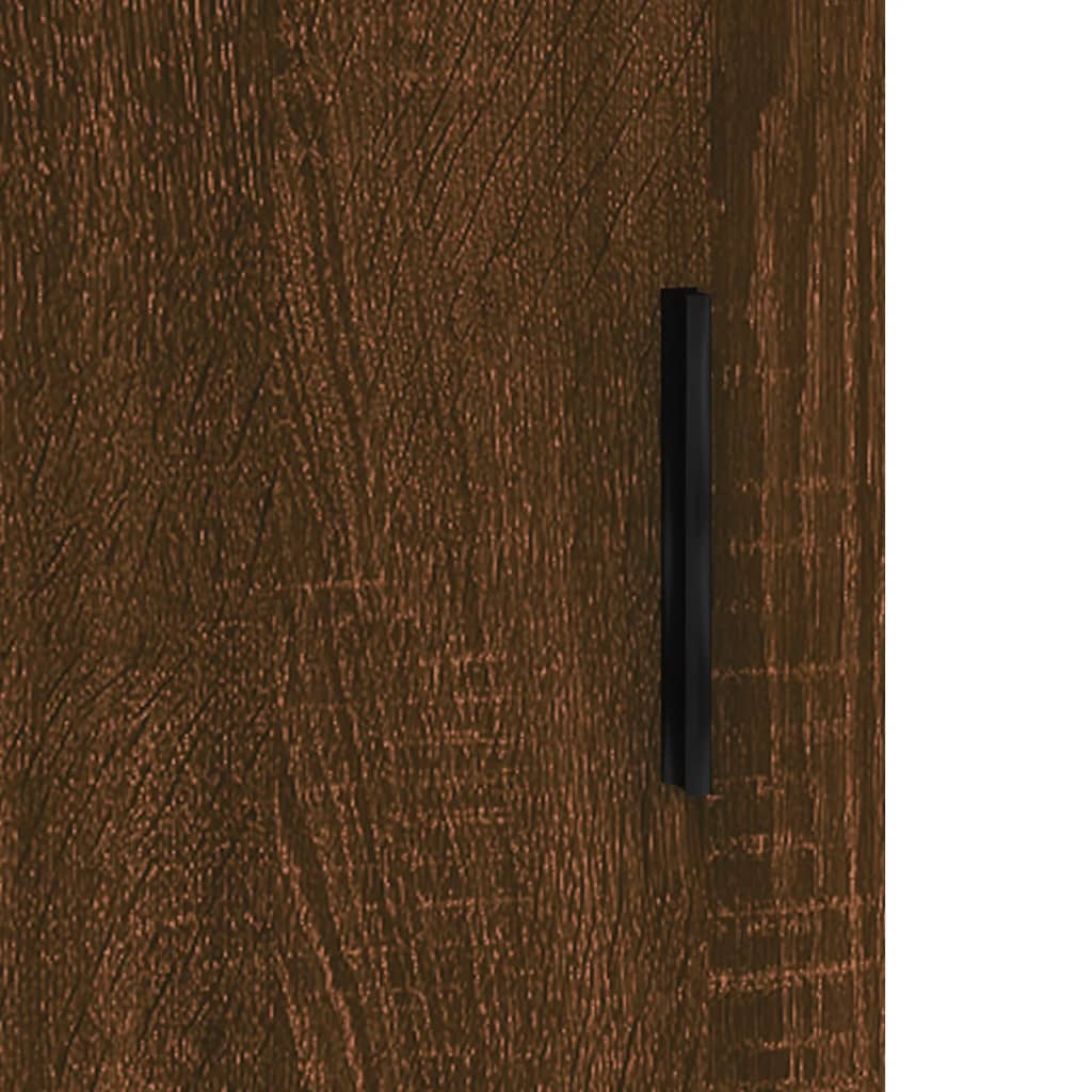 Wall Mounted Cabinet Brown Oak 69,5x34x90 cm Engineered Wood