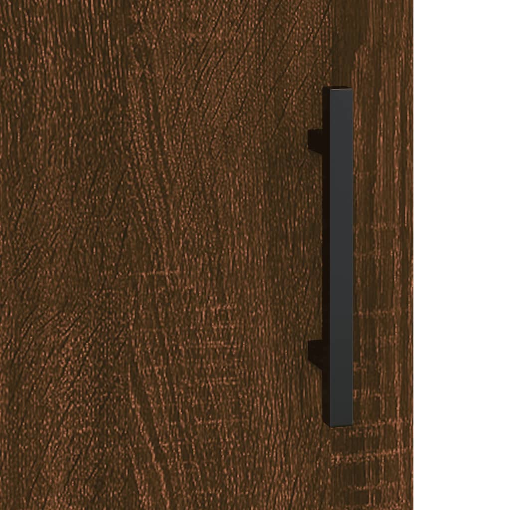Wall Mounted Cabinet Brown Oak 69,5x34x90 cm Engineered Wood