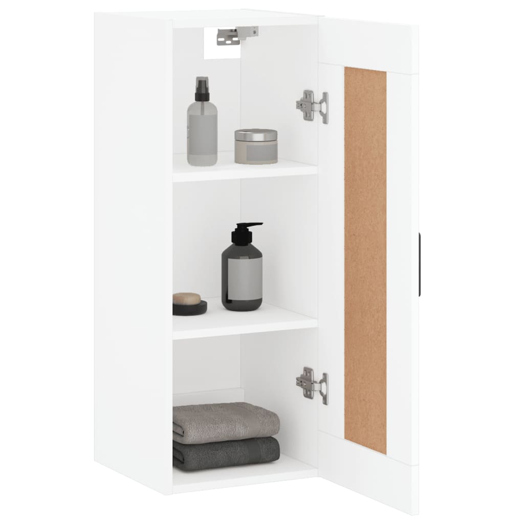 Wall Mounted Cabinet White 34,5x34x90 cm Engineered Wood