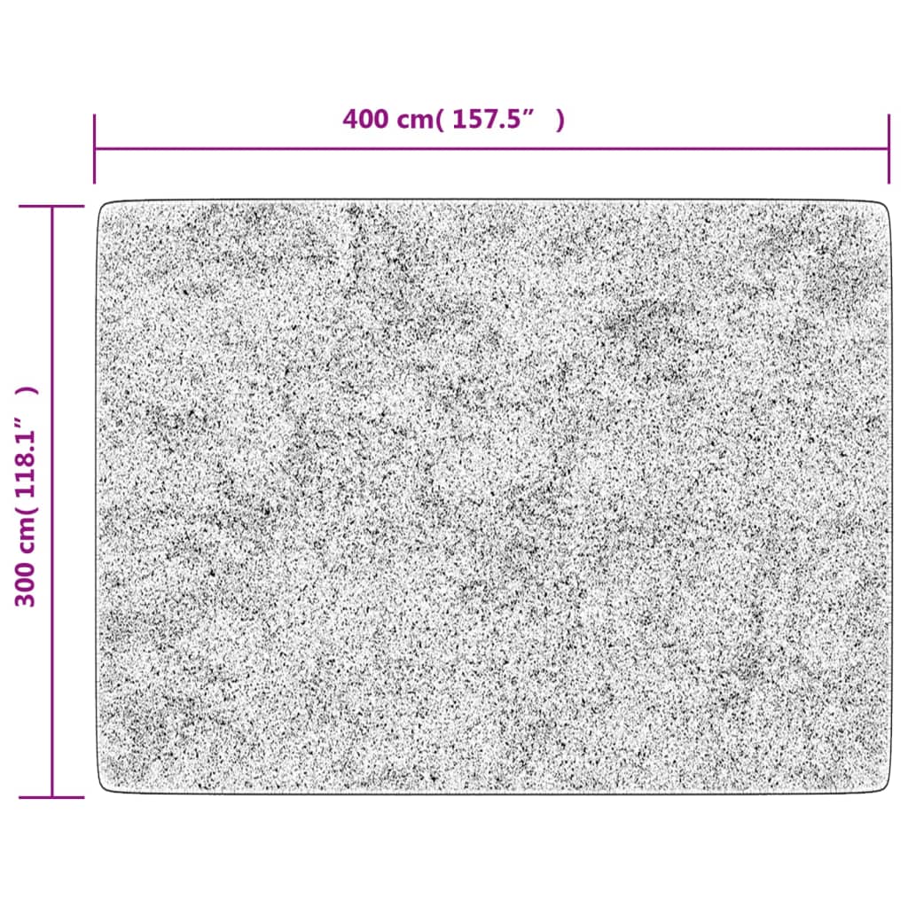 vidaXL Rug Washable Black and Gold 400x300 cm Anti Slip