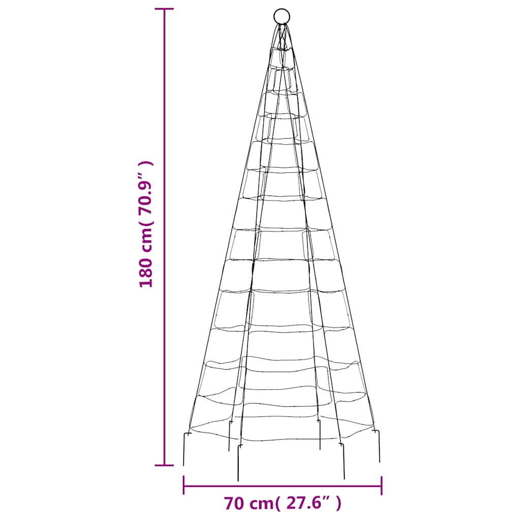 LED Christmas Tree 200 LEDs Blue 180 cm