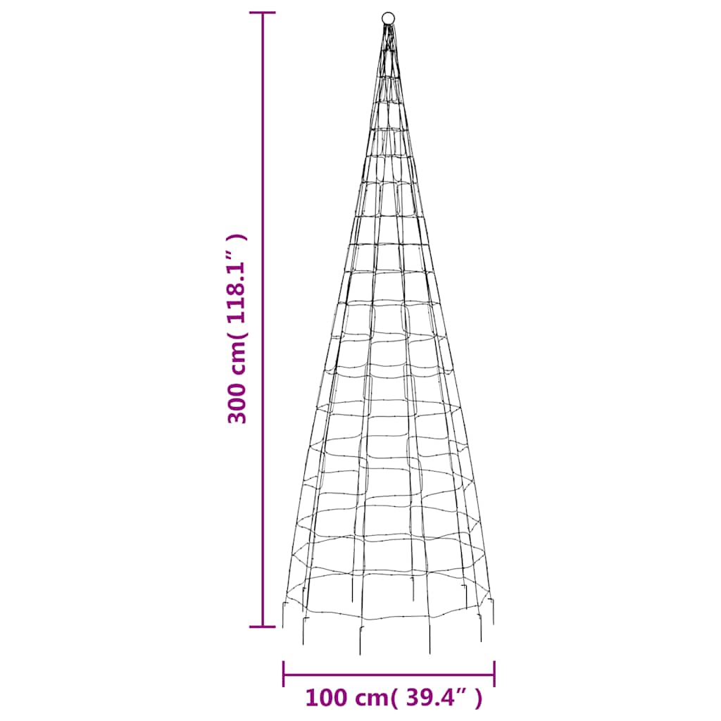 LED Christmas Tree 550 LEDs Warm White 300 cm