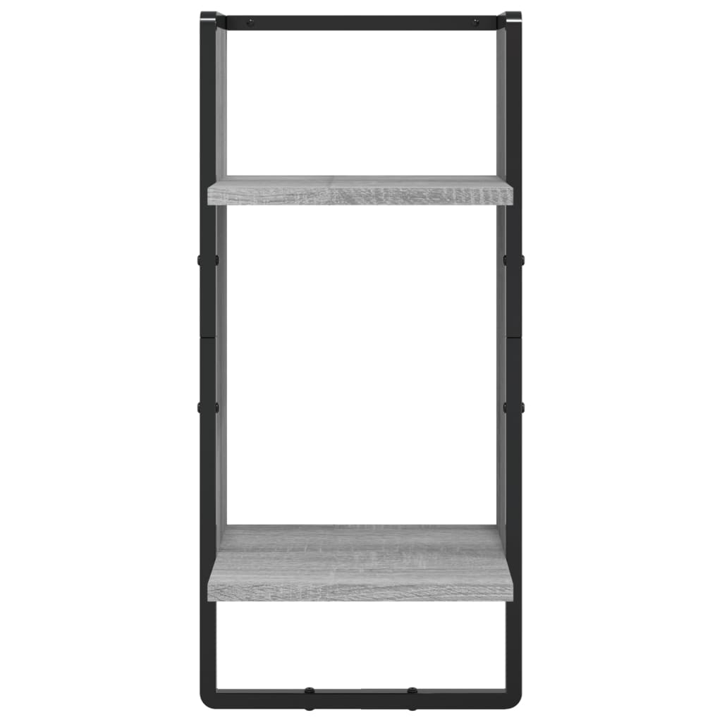 6 Piece Wall Shelf Set with Bars Grey Sonoma Engineered Wood