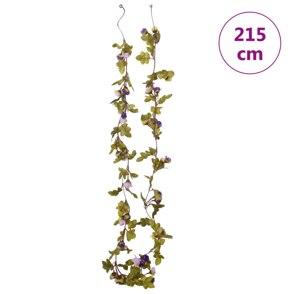 Flower Garlands 6 pcs Light Purple 215 cm