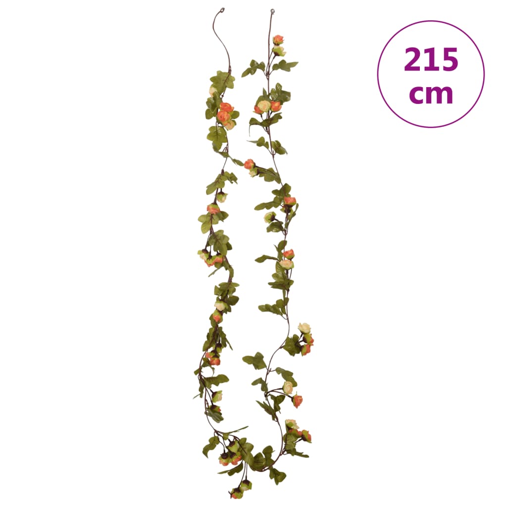 Flower Garlands 6 pcs Sunset Red 215 cm