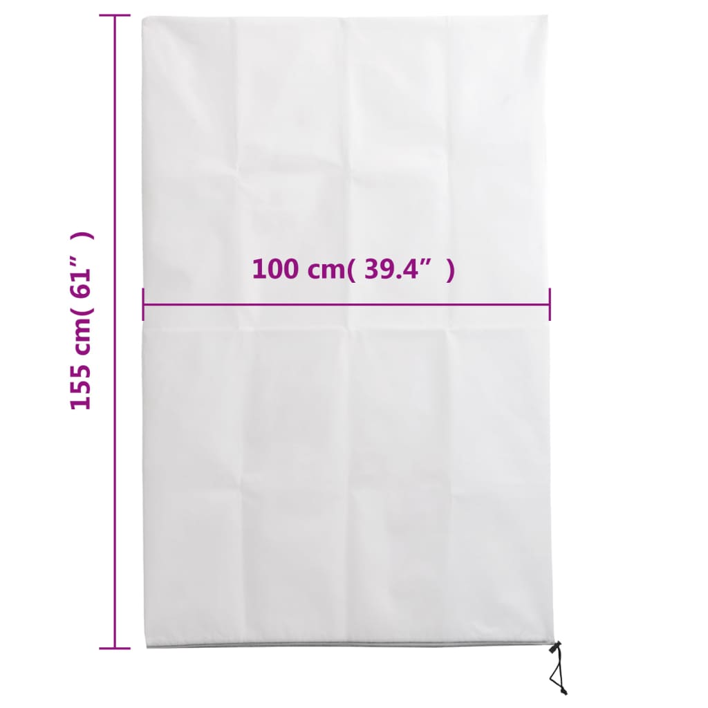 Plant Fleece Covers with Zip 4 pcs 70 g/m² 1x1,55 m