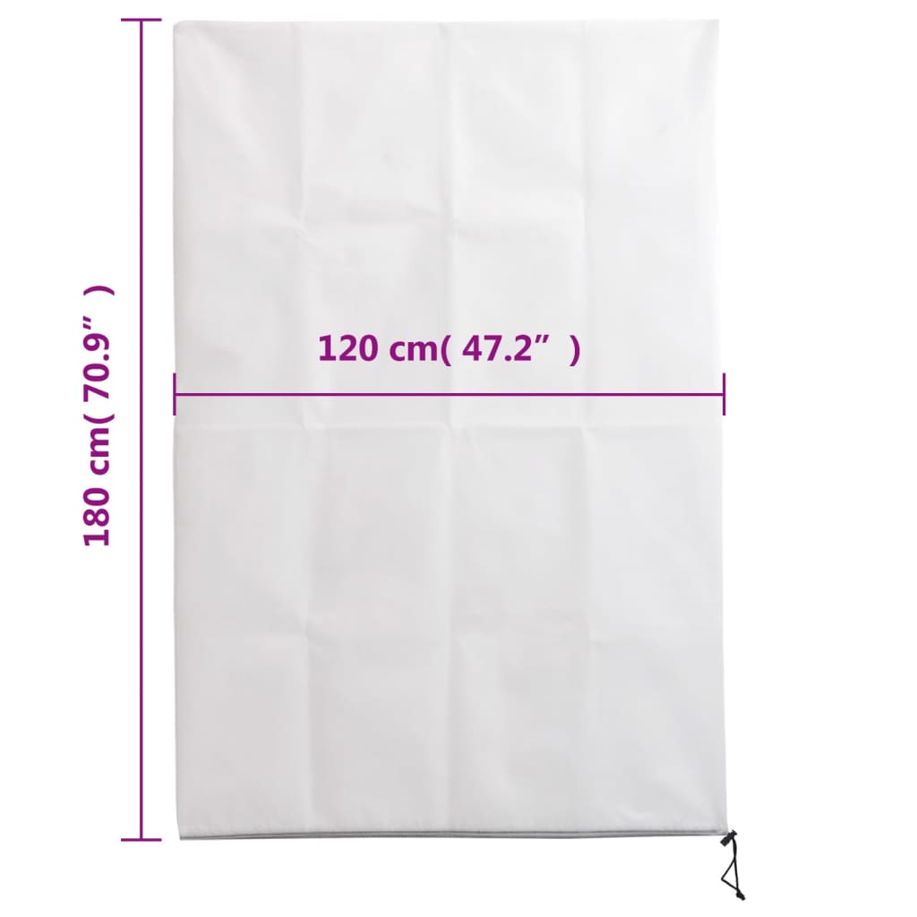 Plant Fleece Covers with Zip 4 pcs 70 g/m² 1,2x1,8 m