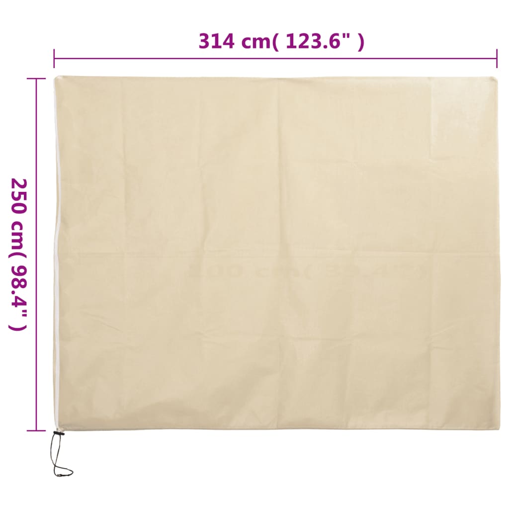 Plant Fleece Covers with Zip 2 pcs 70 g/m² 3,14x2,5 m