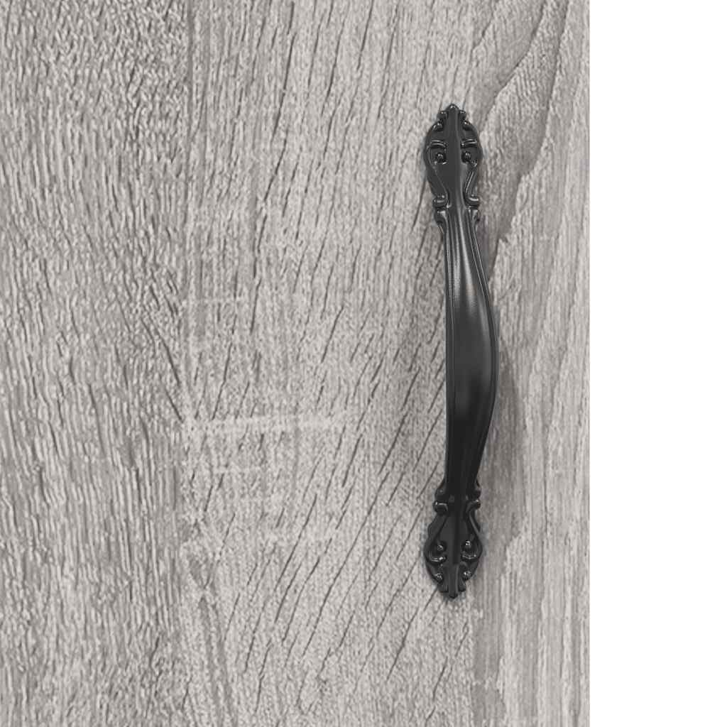 Wall Mounted Cabinet Grey Sonoma 69,5x34x90 cm Engineered Wood
