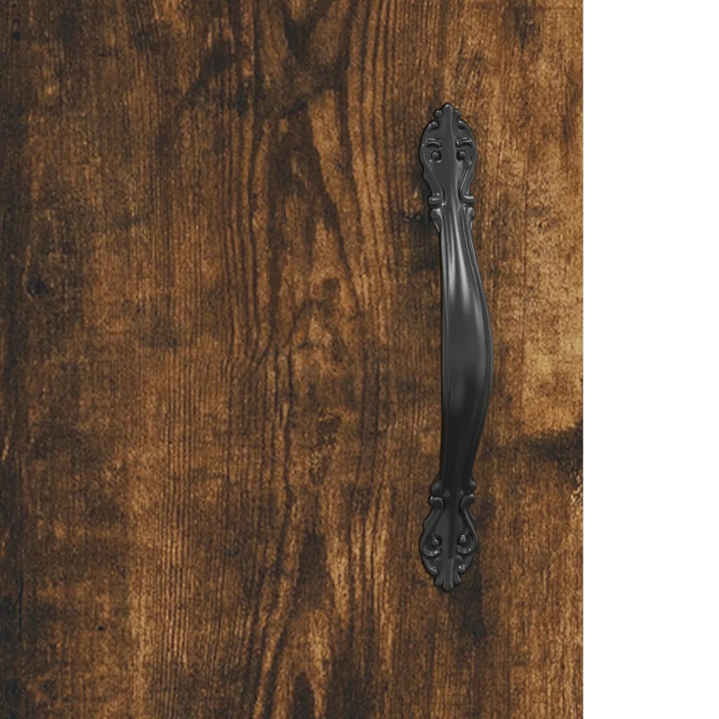 Wall Mounted Cabinet Smoked Oak 34,5x34x90 cm Engineered Wood