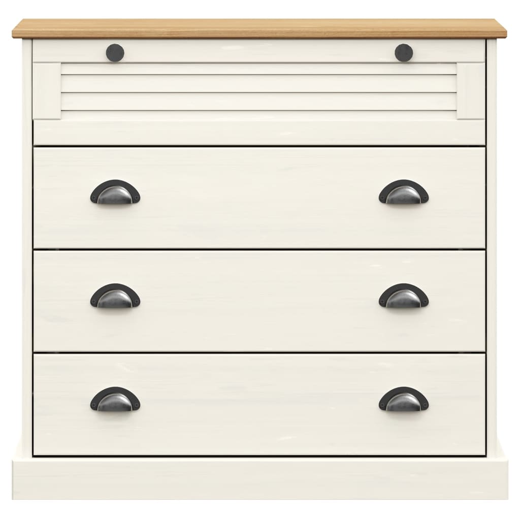 Highboard "VIGO" White 80x40x176 cm Solid Wood Pine