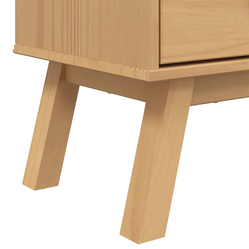 Bookcase 4-Tier "OLDEN" Brown Solid Wood Pine