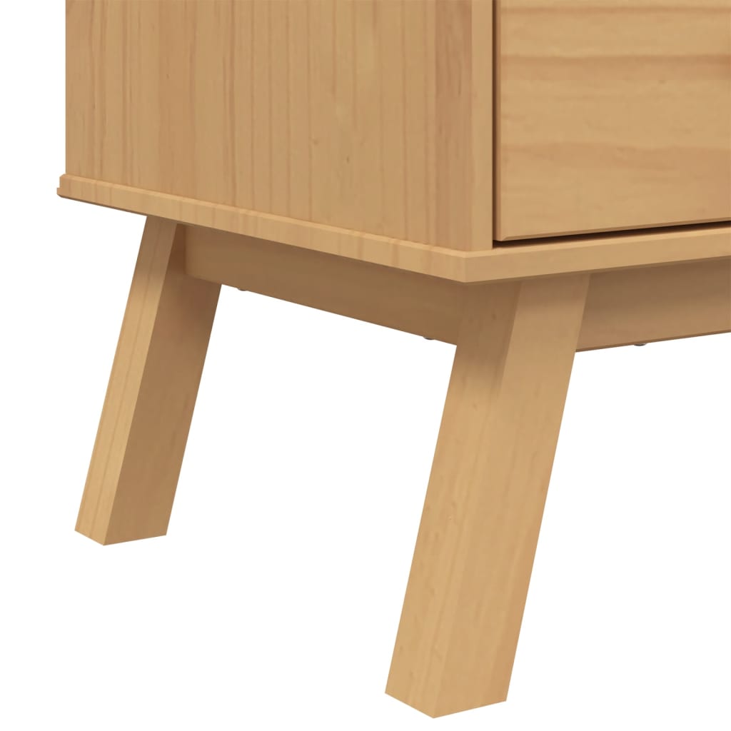 Highboard "OLDEN" Brown 85x43x125 cm Solid Wood Pine
