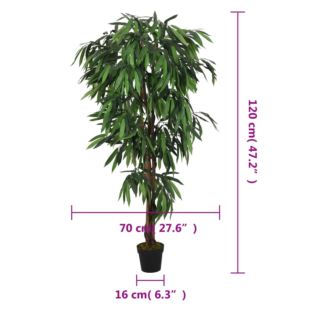 Artificial Mango Tree 450 Leaves 120 cm Green