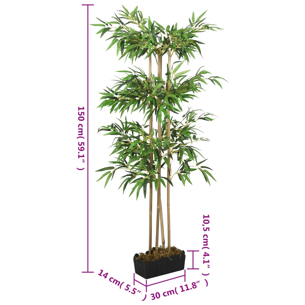 Artificial Bamboo Tree 988 Leaves 150 cm Green