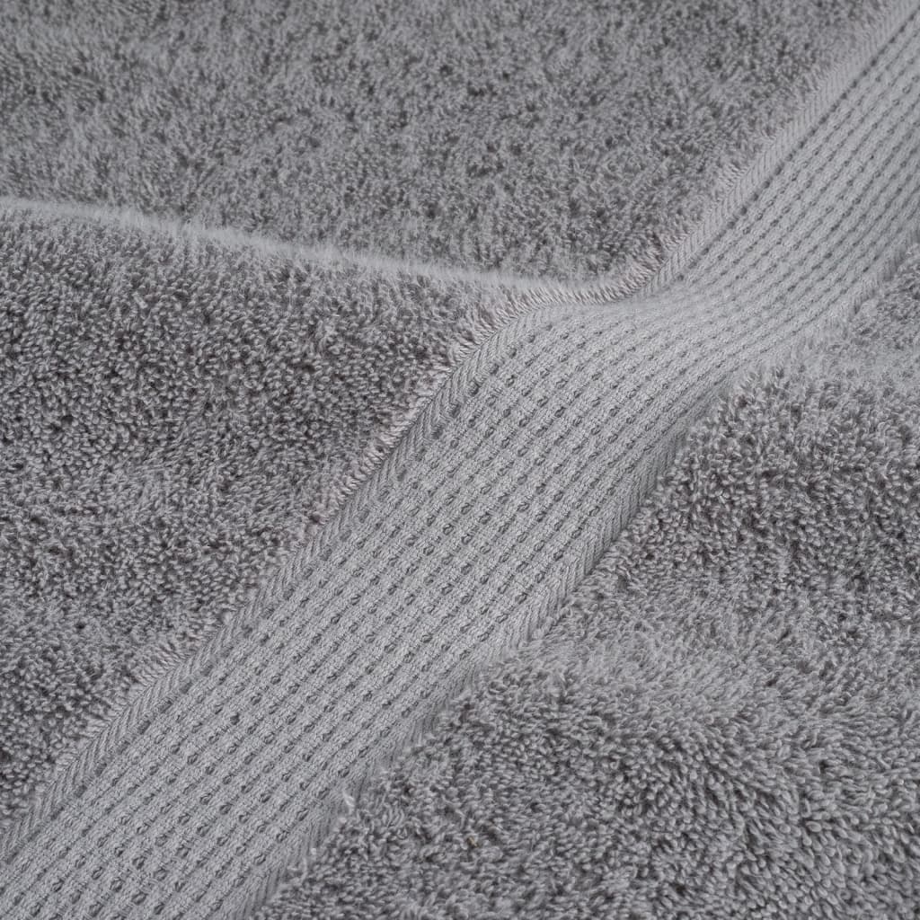 Premium Hand Towels "SOLUND" 10 pcs Grey 50x100 cm 600 gsm