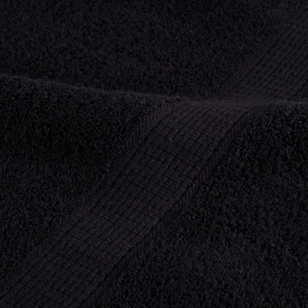 Premium Hand Towels SOLUND 4 pcs Black 50x100 cm 600 gsm