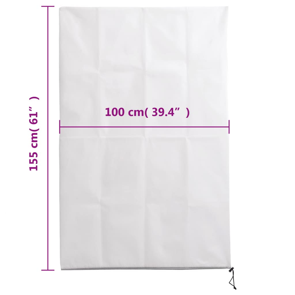 Plant Fleece Covers with Zip 2 pcs 70 g/m² 1x1,55 m