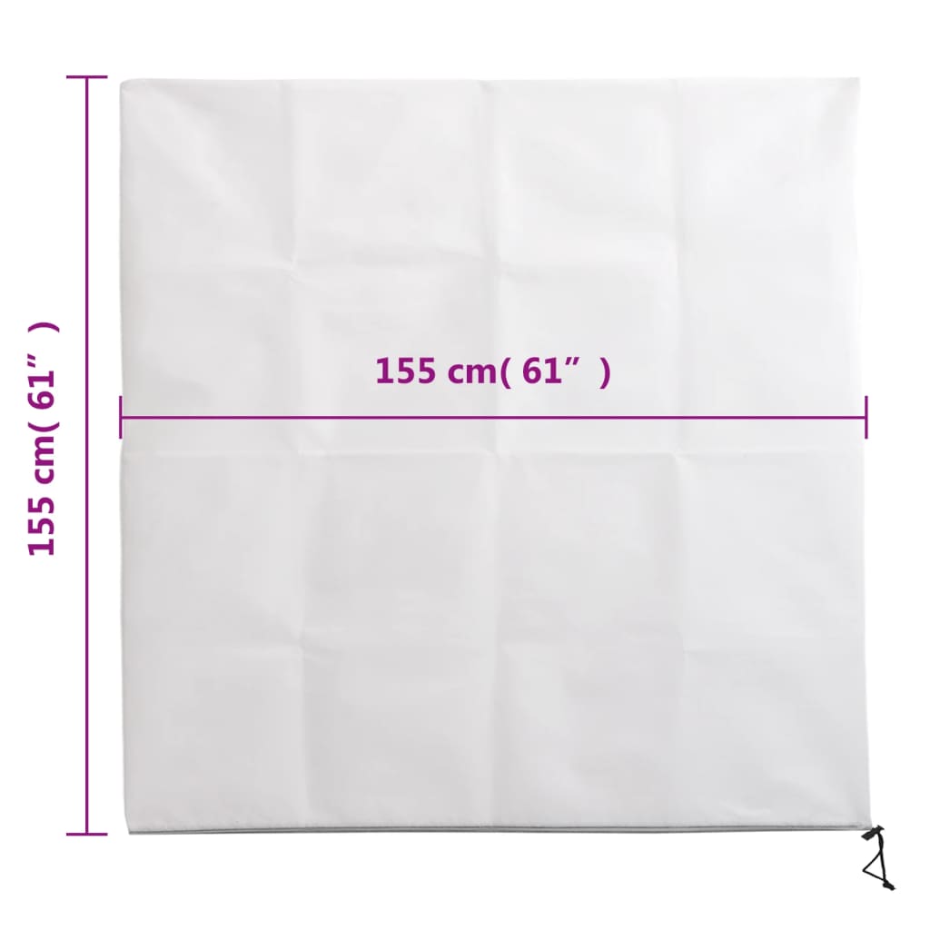 Plant Fleece Covers with Zip 2 pcs 70 g/m² 1,55x1,55 m