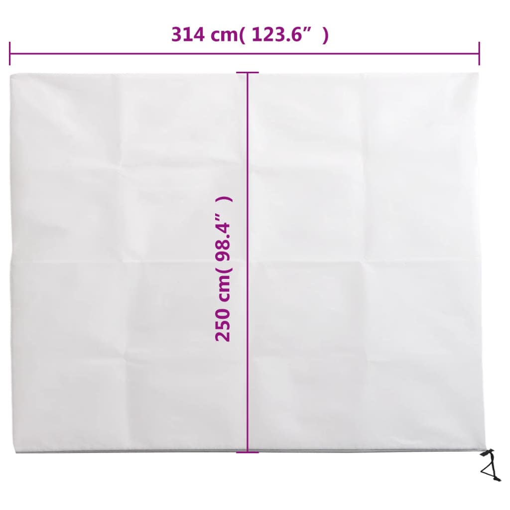 Plant Fleece Cover with Zip 70 g/m² 3,14x2,5 m