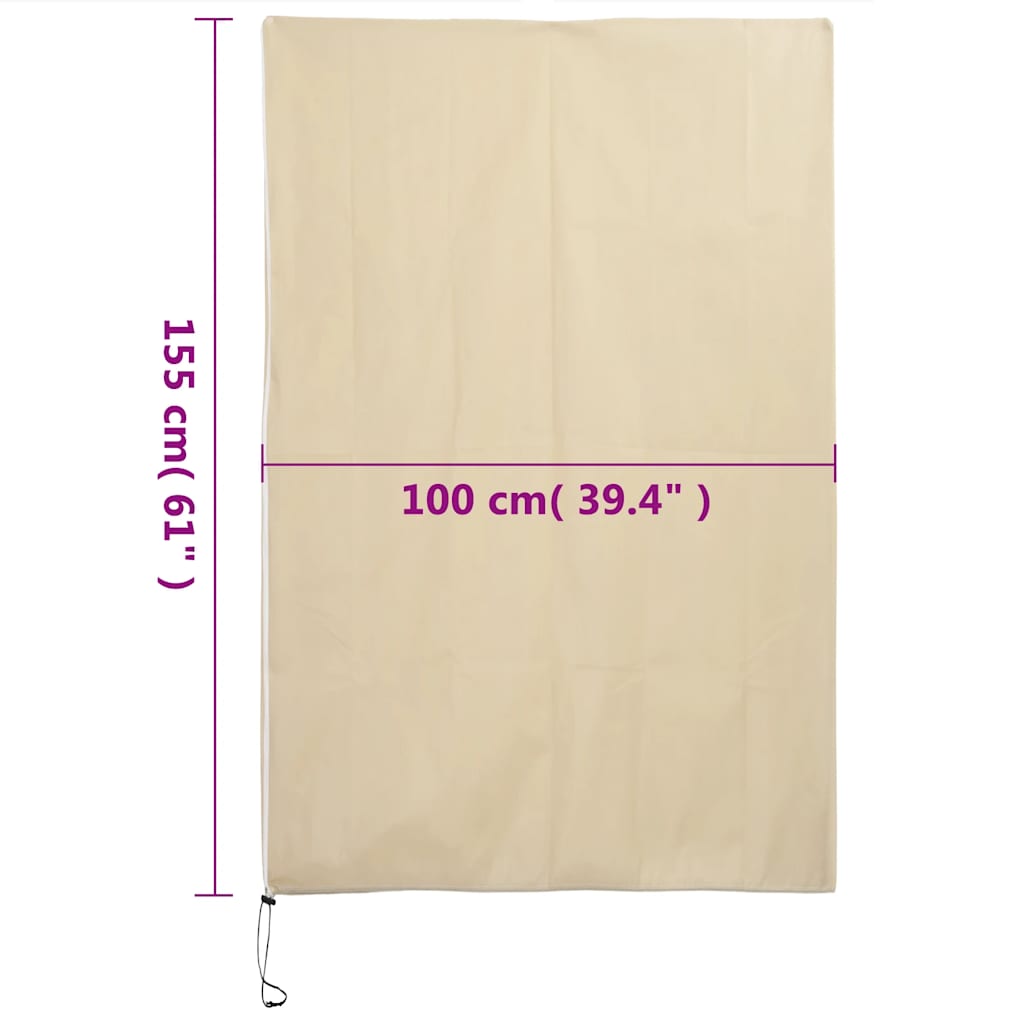 Plant Fleece Covers with Zip 2 pcs 70 g/m² 1x1,55 m