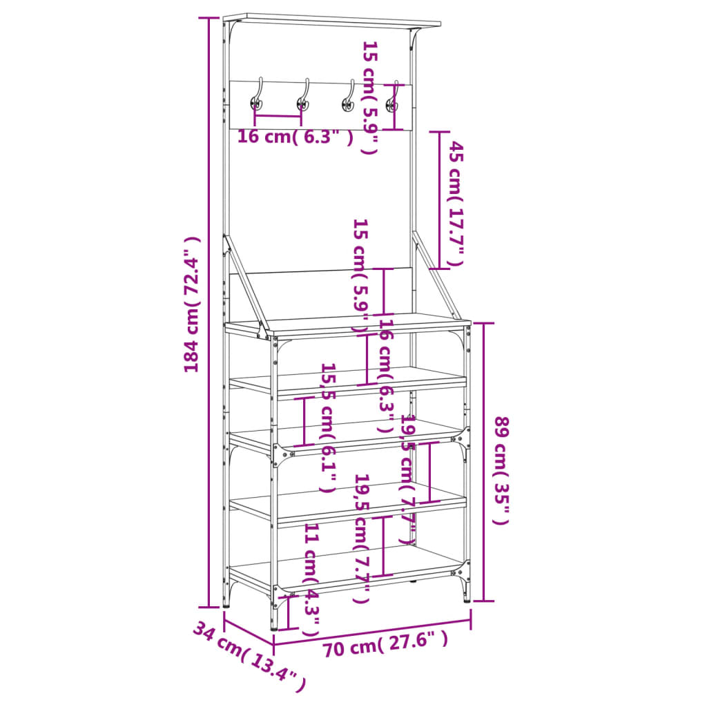 Clothes Rack | Black | Engineered wood, metal | Medium | Clothes Rack