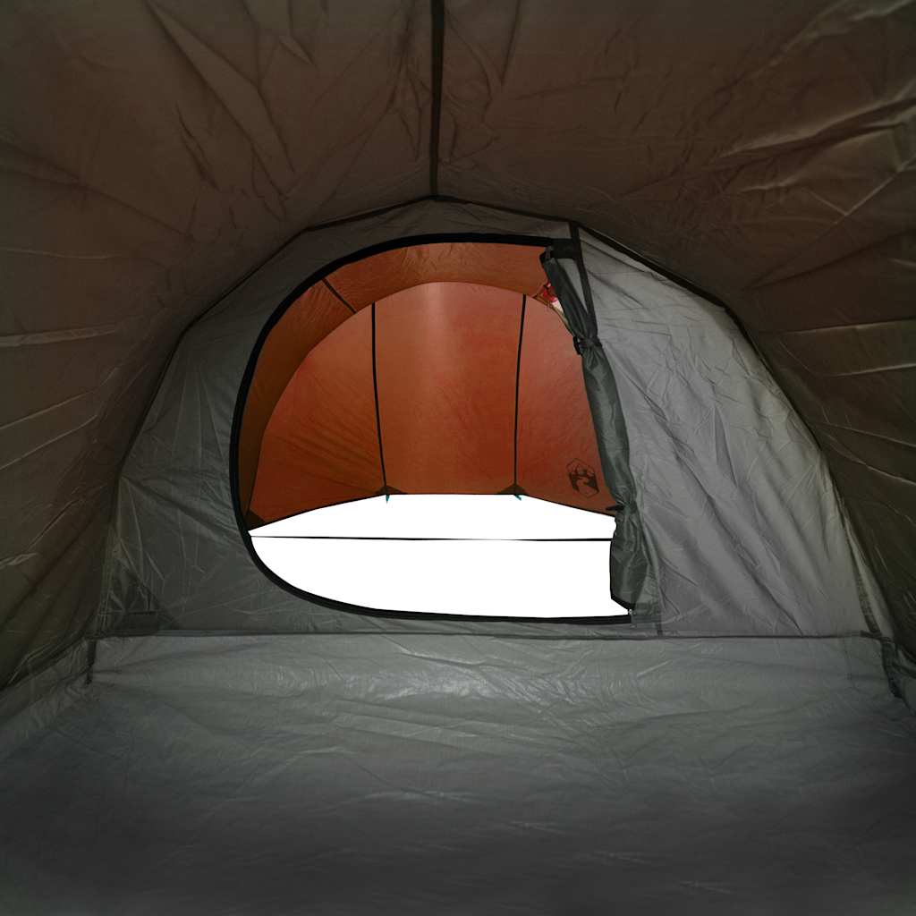 Camping Tent Tunnel 4-Person Orange Waterproof
